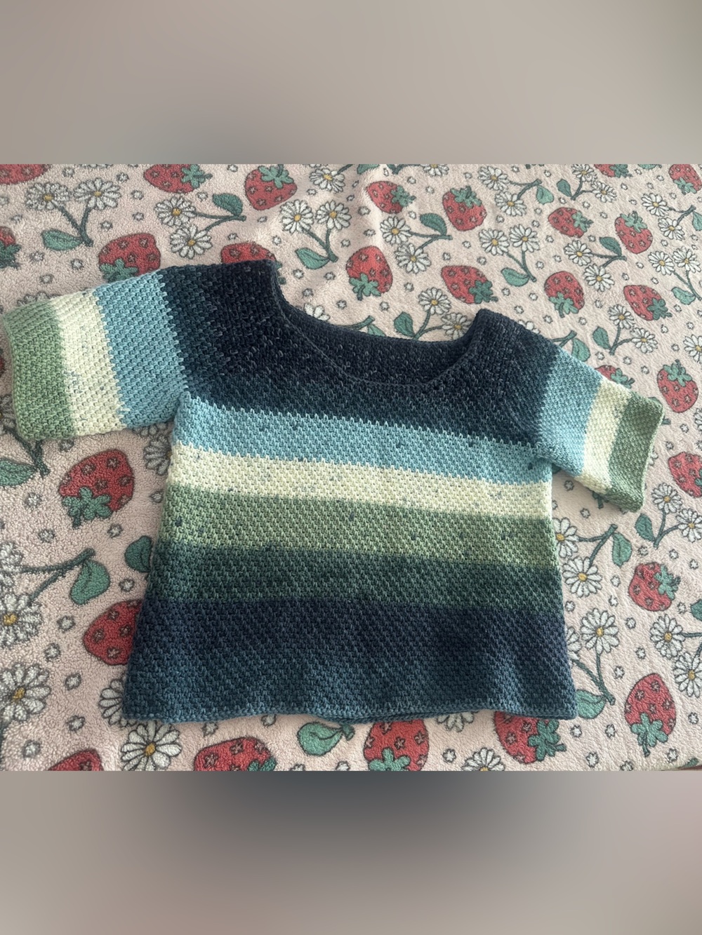 Hand made color block Knit Sweater